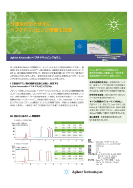 分離を低下させずに ペプチドマッピング時間を短縮
