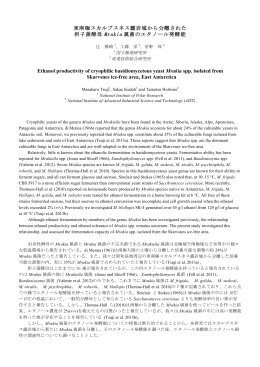 東南極スカルブスネス露岩域から分離された 担子菌酵母 Mrakia 属菌の