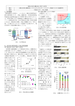 二酸化炭素分離回収システムのエネルギーペナルティ削減のための基礎