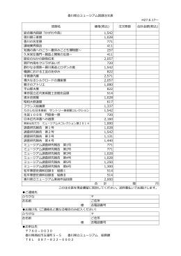 総合案内図録「かがわ今昔」 1,542 徳川御三家展 1,028 香川