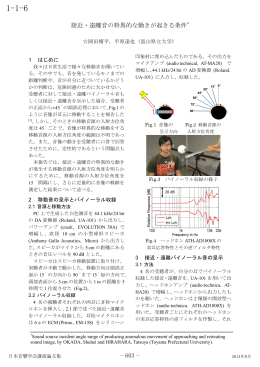 接近・遠離音の特異的な動きが起きる条件* - 603 -
