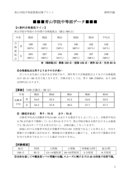 青山学院中等部データ