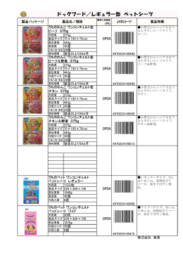 ドッグフード／レギュラー缶 ペットシーツ