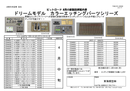 ドリームモデル カラーエッチングパーツシリーズ