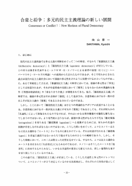 合意と紛争 ニ 多元的民主主義理論の新しい展開