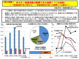 まさか！被害回復の勧誘でまた被害？「二次被害」