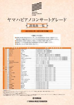 ヤマハピアノコンサートグレード