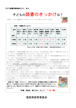 子どもの読書のきっかけは？