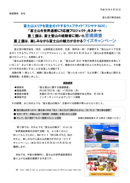 富士山を世界遺産に!!応援プロジェクト