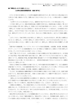 「停電をきっかけに決意したこと」 〔山田町企画財政課電算係長 船越 海平