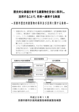 ―京都市歴史的建築物の保存及び活用に関する条例―