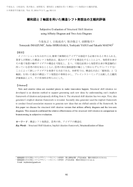 親和図と 2 軸図を用いた構造シフト発想法の主観的評価