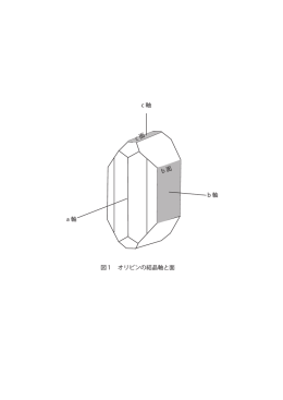 a 軸 b 軸 c 軸 b 面 c 面 図1 オリビンの結晶軸と面