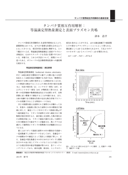 タンパク質相互作用解析： 等温滴定型熱量測定と表面プラズモン共鳴