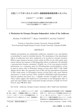 大豆イソフラボンのエストロゲン受容体非依存性作用メカニズム A