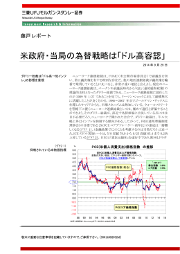 米政府・当局の為替戦略は「ドル高容認」