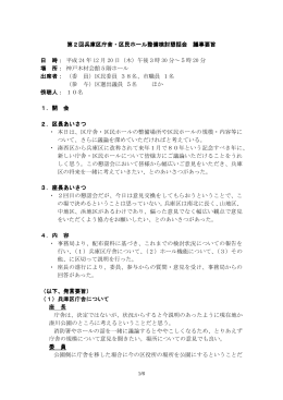 第2回兵庫区庁舎・区民ホール整備検討懇話会 議事要旨 日 時
