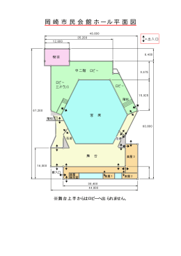 岡崎市民会館ホール平面図