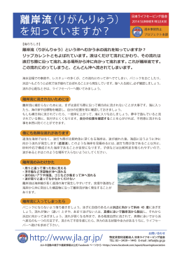 離岸流 - 特定非営利活動法人日本ライフセービング協会