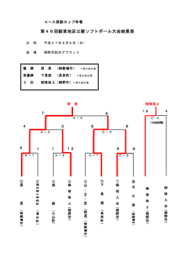 第46回駿東地区父親ソフトボール大会結果表