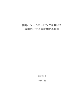 補間とシームカービングを用いた 画像のリサイズに関する研究