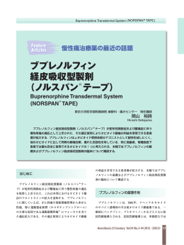 ブプレノルフィン 経皮吸収型製剤 （ノルスパン&reg; テープ）