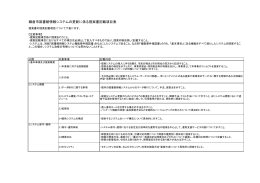 鎌倉市図書館情報システムの更新に係る提案書記載項目表