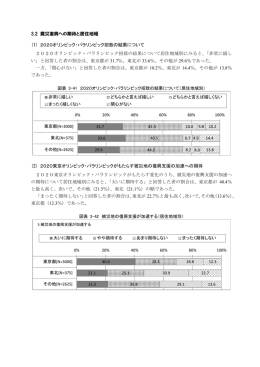 3.2 震災復興への期待と居住地域 (1) 2020オリンピック・パラリンピック