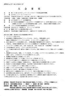 競技上及び審判上の注意事項