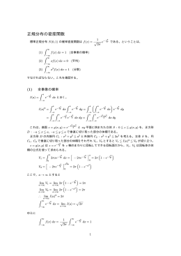 正規分布の密度関数