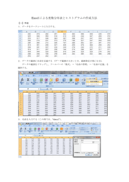 Excel による度数分布表とヒストグラムの作成方法