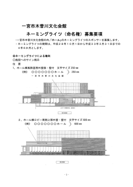 一宮市木曽川文化会館 ネーミングライツ（命名権）募集要項