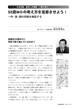 52週MDの考え方を定着させよう！