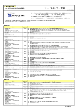 サービスエリア一覧表 0570