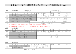 都道府県対抗・クラブ対抗 タイムテーブル (PDF 108KB)