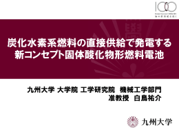 炭化水素系燃料の直接供給で発電する 新コンセプト固体酸化物形燃料