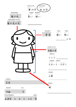 男 の子 女 の子 髪の毛 長い 短い 髪 の毛 の色 身長 高い 低い cm