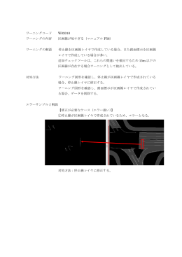 区画線が短すぎます。 - 道路工事完成図等作成支援サイト