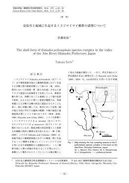 安倍川上流域に生息するミスジマイマイ種群の諸型について The shell