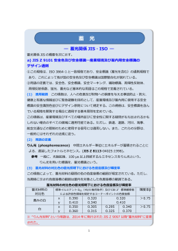 蓄光関係JIS・ISO規格