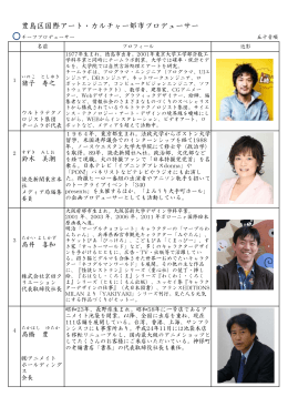 豊島区国際アート・カルチャー都市プロデューサー