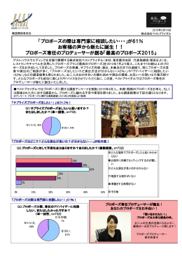 プロポーズ専任のプロデューサーが創る『最高のプロポーズ2015』