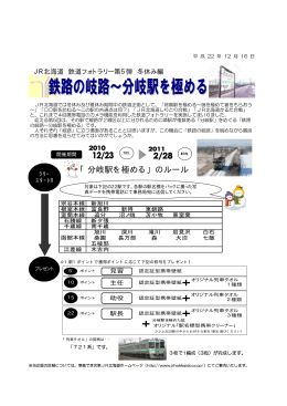 「分岐駅を極める」のルール