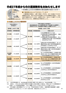 4頁 平成27年度からの介護保険料(PDF文書)