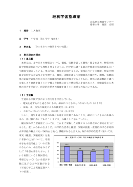 理科学習指導案 - 広島県立教育センター