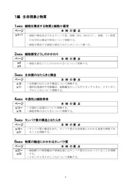 1編 生命現象と物質