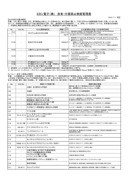 ミヨシ電子（株） 含有・付着禁止物質管理表