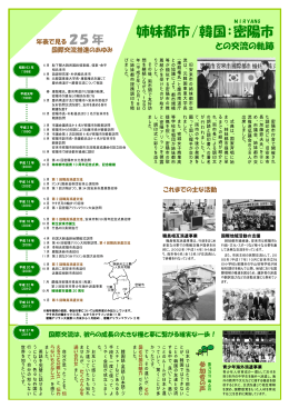 姉妹都市/韓国：密 陽 市