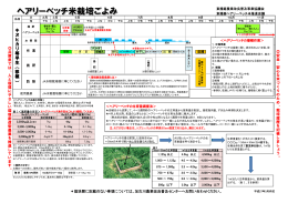 ヘアリーベッチ米栽培ごよみ