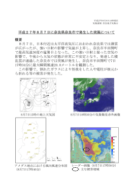 平成27年8月7日に奈良県奈良市で発生した突風について 概要 8月7日